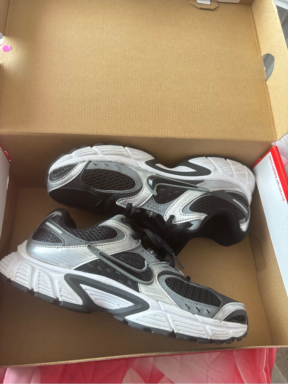 Nike Black and Silver Athletic Running Sneakers